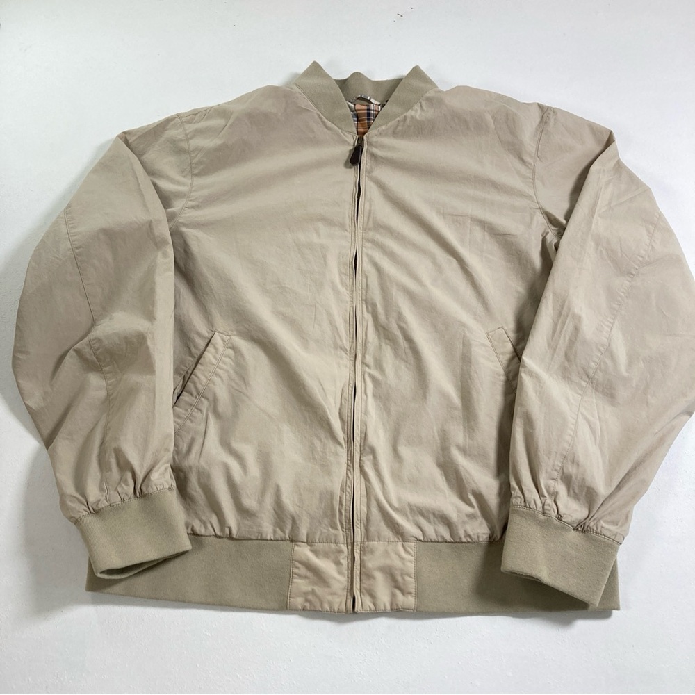 Uniqlo Harrington Jacket Bomber Full Zip Tan/Khaki Men’s Cotton XL